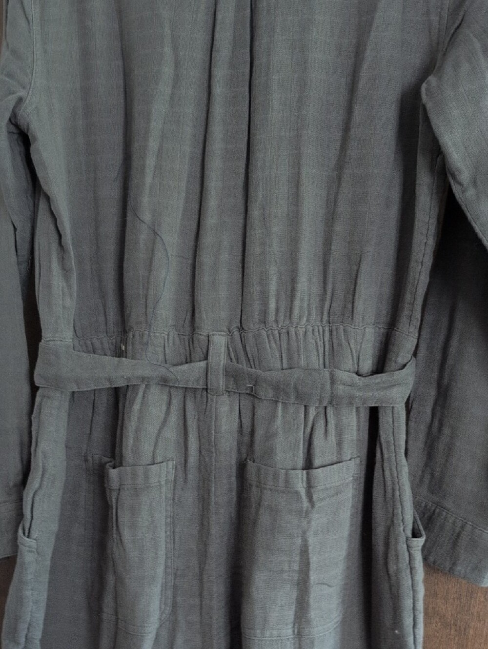 Toad&Co Olive Green Long-Sleeve Button Jumpsuit - Picture 6 of 7